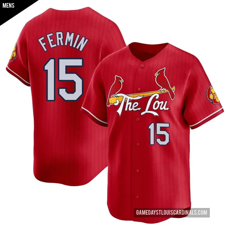 Men's St. Louis Cardinals ＃15 Jose Fermin Limited Red 2024 City Connect Jersey