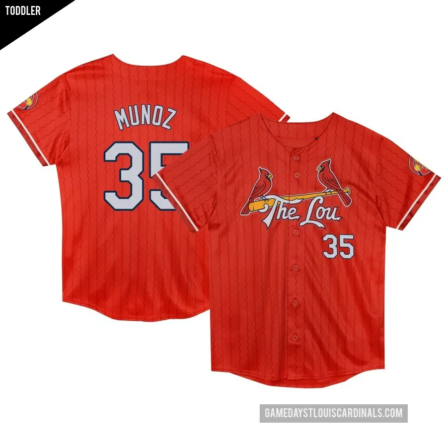 Toddler St. Louis Cardinals ＃35 Roddery Munoz Limited Red Preschool 2024 City Connect Jersey