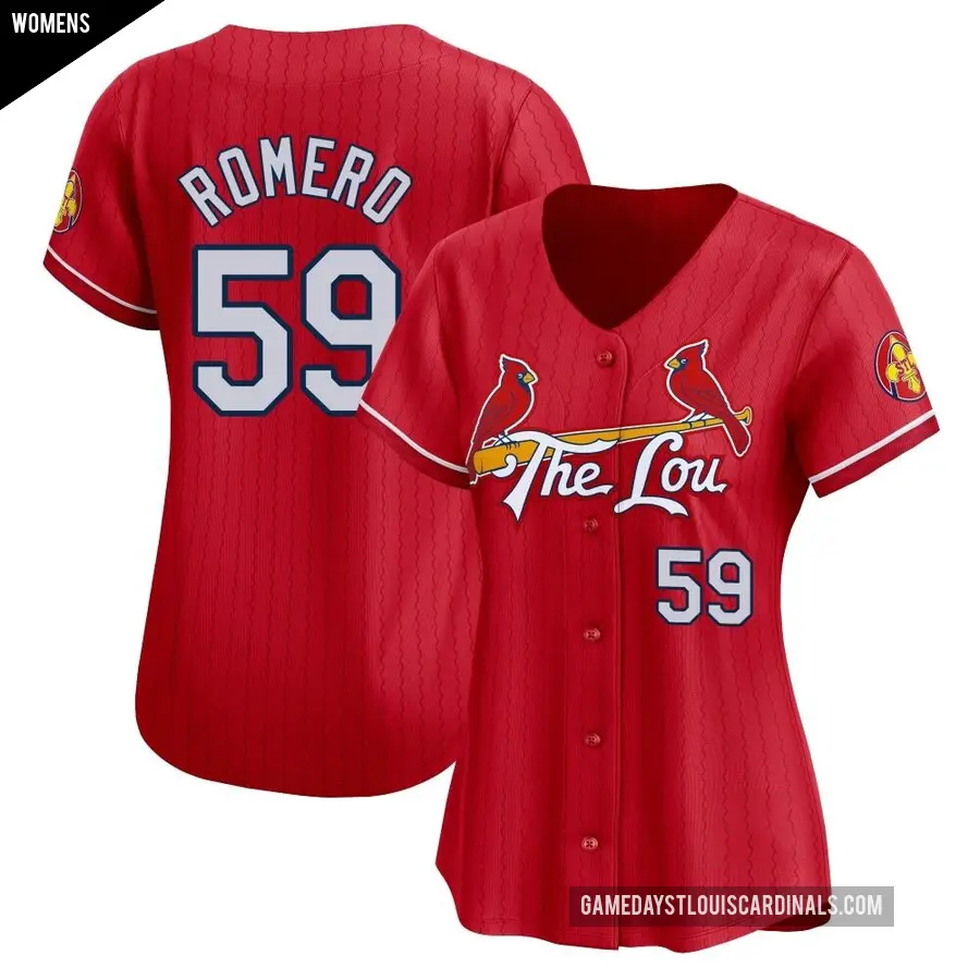 Women's St. Louis Cardinals ＃59 JoJo Romero Limited Red 2024 City Connect Jersey