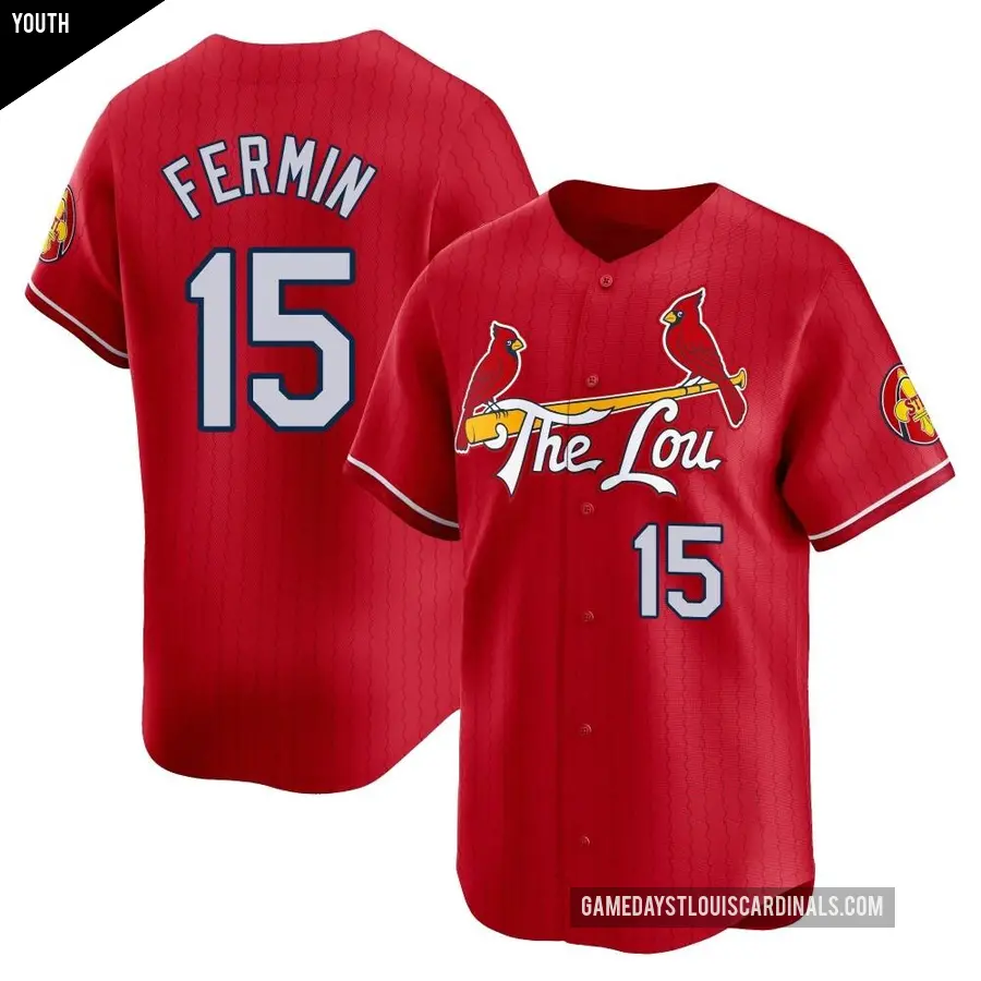 Youth St. Louis Cardinals ＃15 Jose Fermin Limited Red 2024 City Connect Jersey