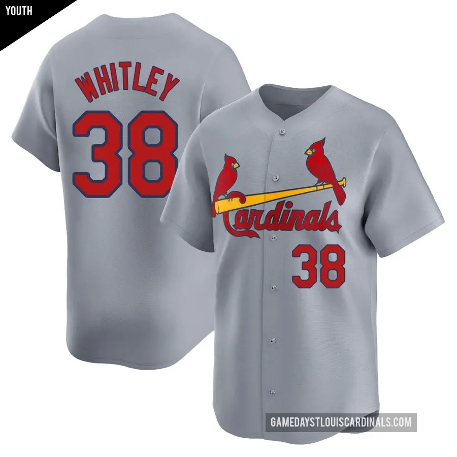 Youth St. Louis Cardinals ＃38 Kodi Whitley Limited Gray Away Jersey